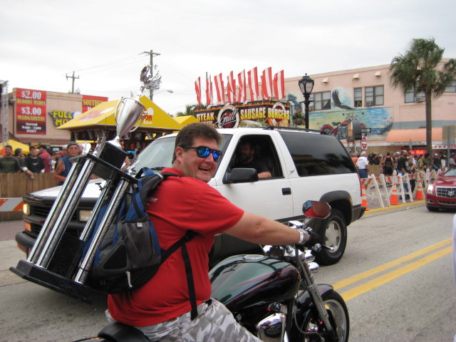 Joe Proudly Rides Down Main Street Daytona Beach