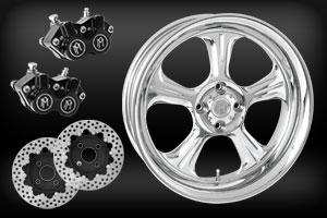 Custom Trike Accessories. Wheels and Brake Calipers and Systems.